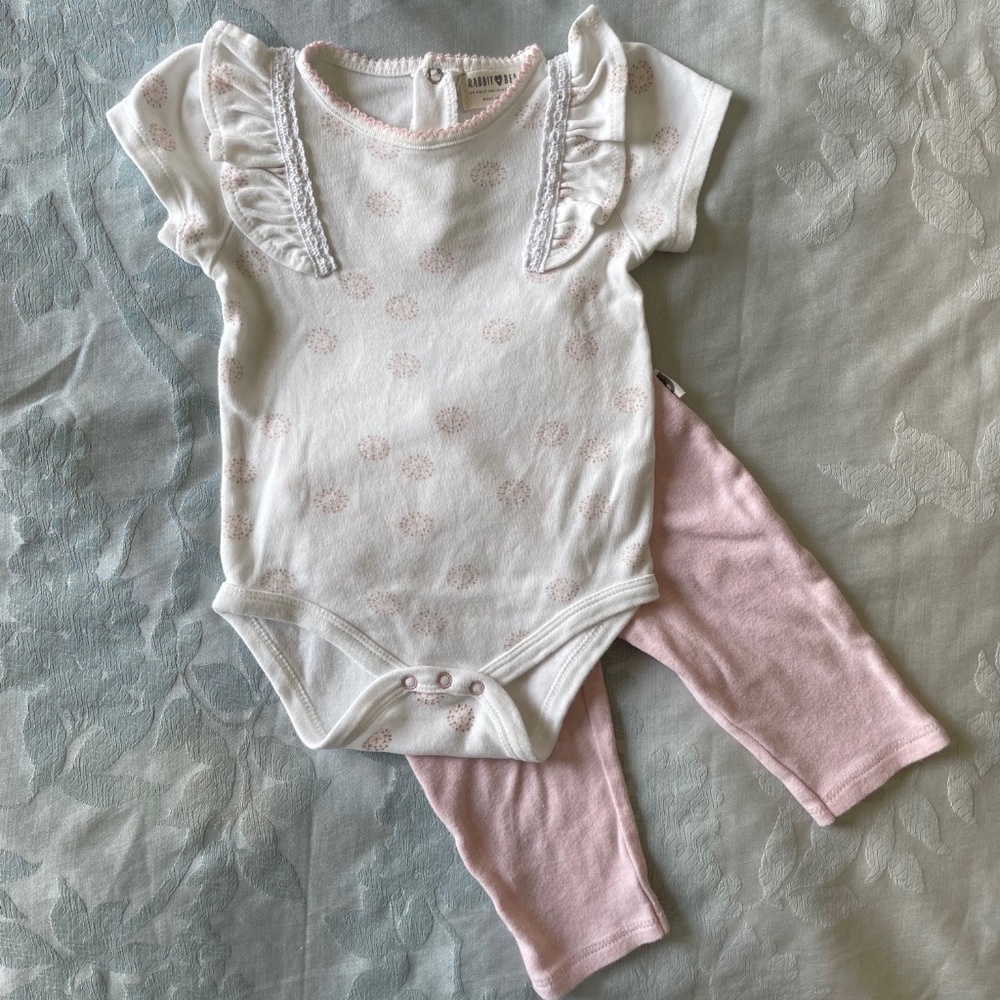 Rabbit Bear Organic Outfit - 6-9 M